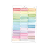 Dashed Quarter Box Planner Stickers