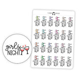 Girls Night - Icon Script Stickers
