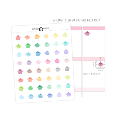 Cooking Pot- Icon Planner Stickers// #IC-06