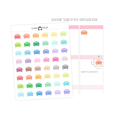 Car - Icon Planner Stickers// #IC-01