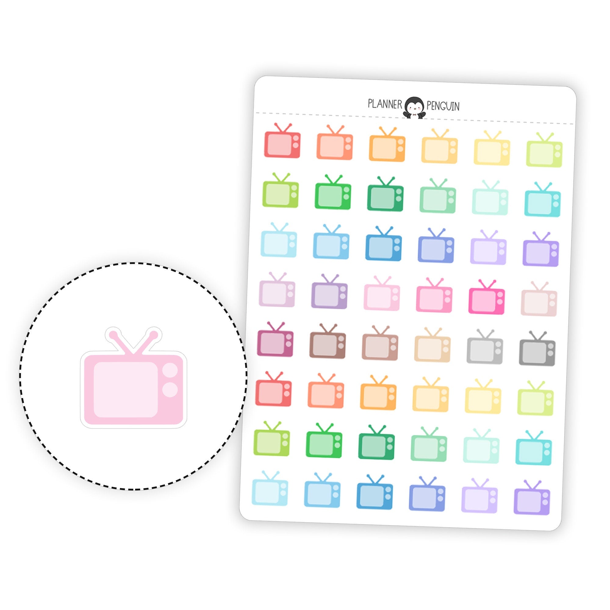 Television TV - Icon Planner Stickers