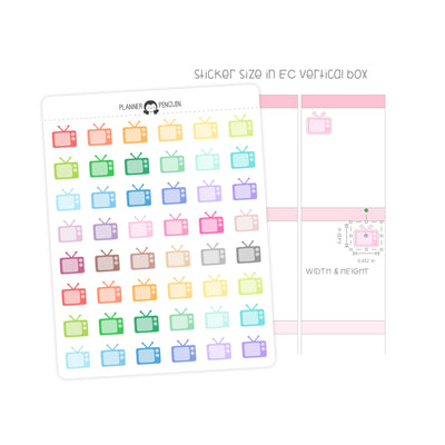 Television TV - Icon Planner Stickers// #IC-13