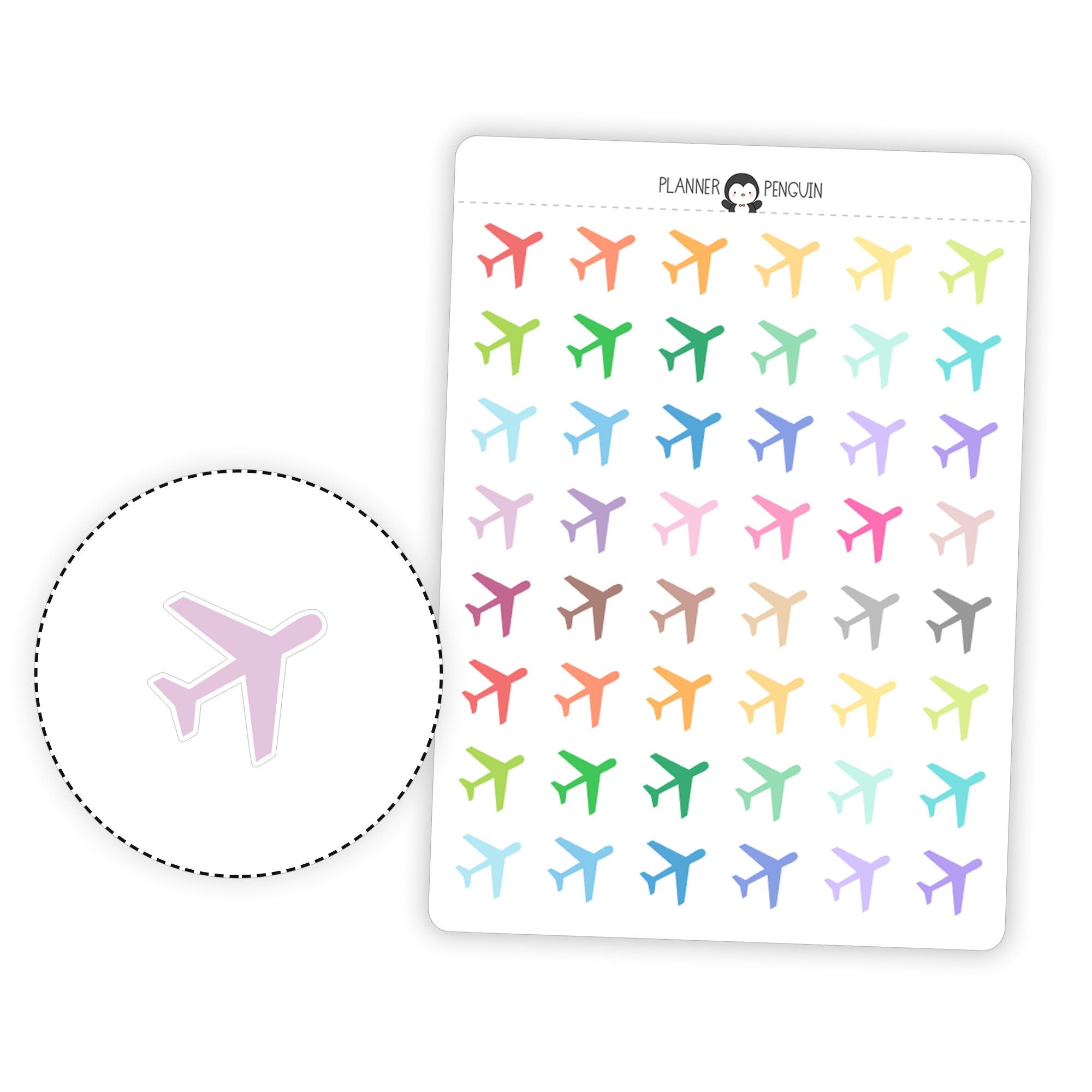 Airplane Travel - Icon Planner Stickers