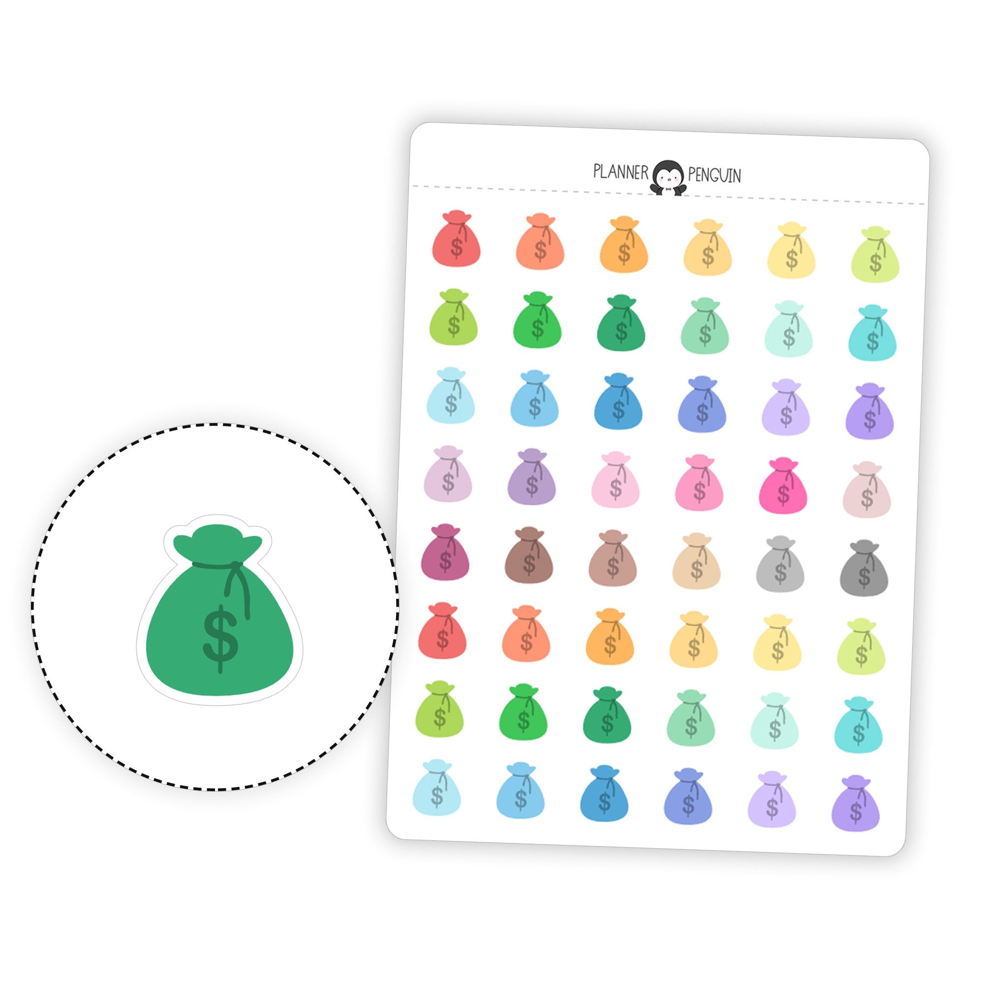 Pay Day Money Bag - Icon Planner Stickers