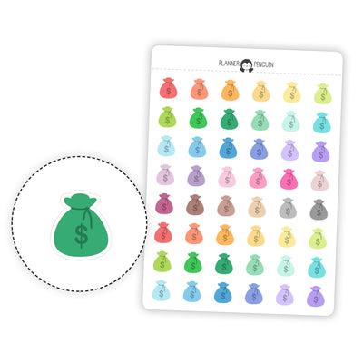 Pay day Money Bag - Icon Planner Stickers// #IC-02