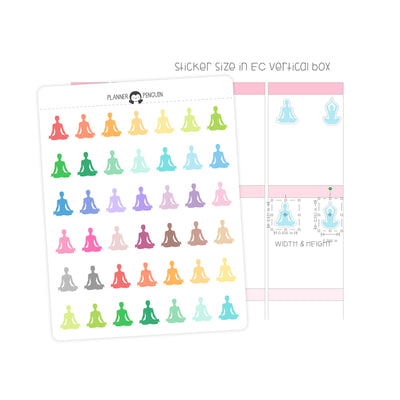 Yoga Meditation - Icon Planner Stickers// #IC-22