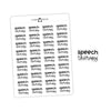 Speech Therapy Typography stickers// #TY-05