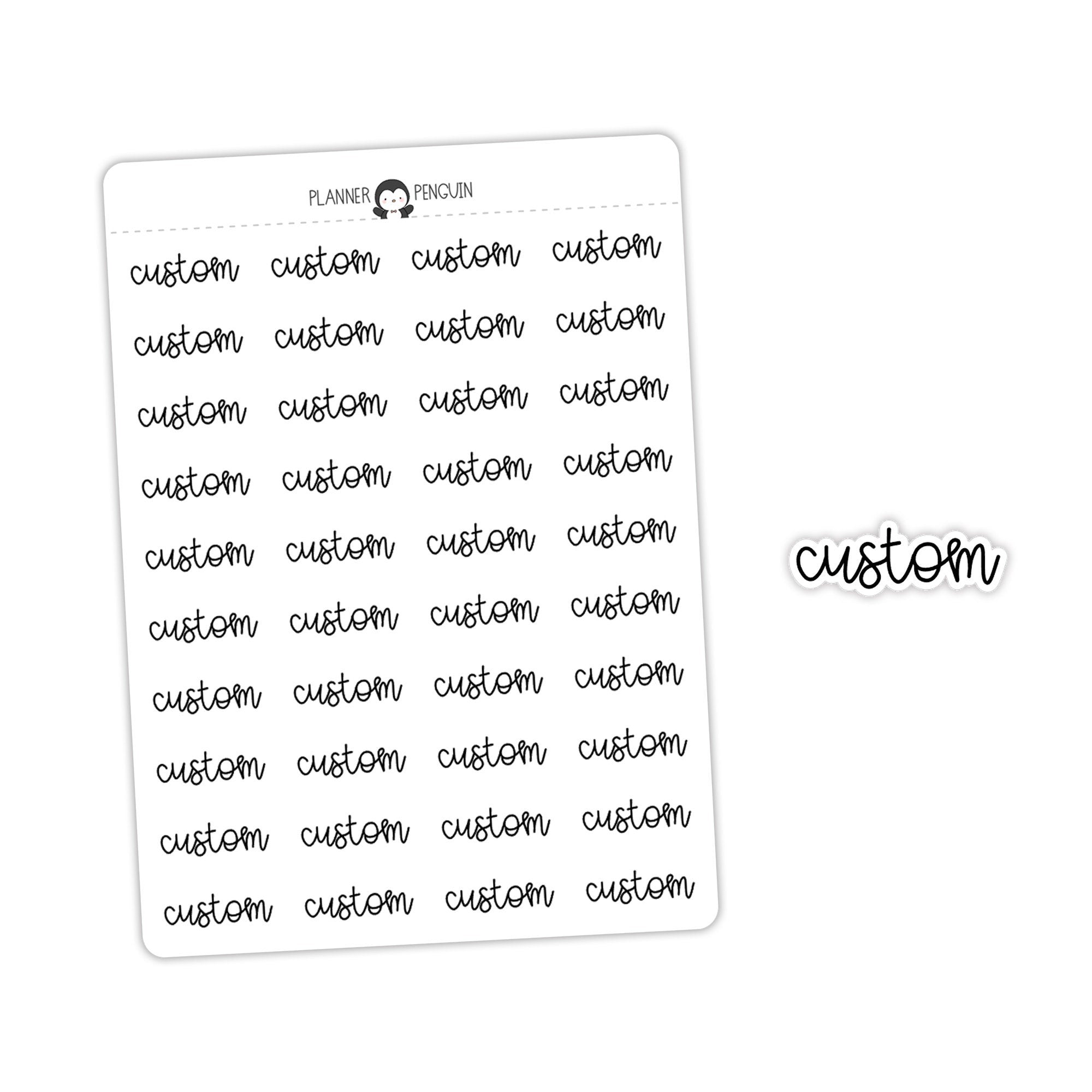 CUSTOM - Script Stickers SC-C1