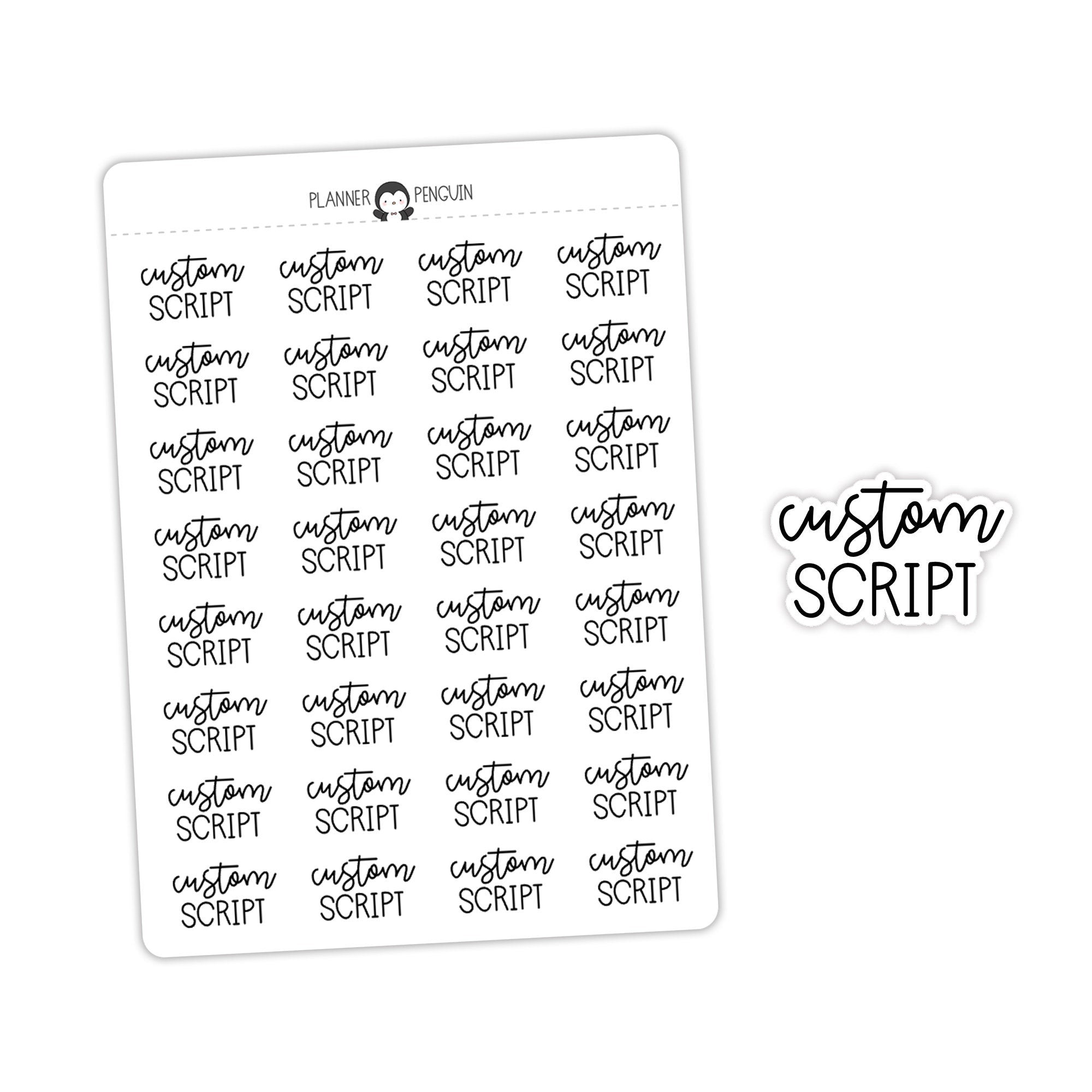 CUSTOM SCRIPT - Script Stickers SC-C2