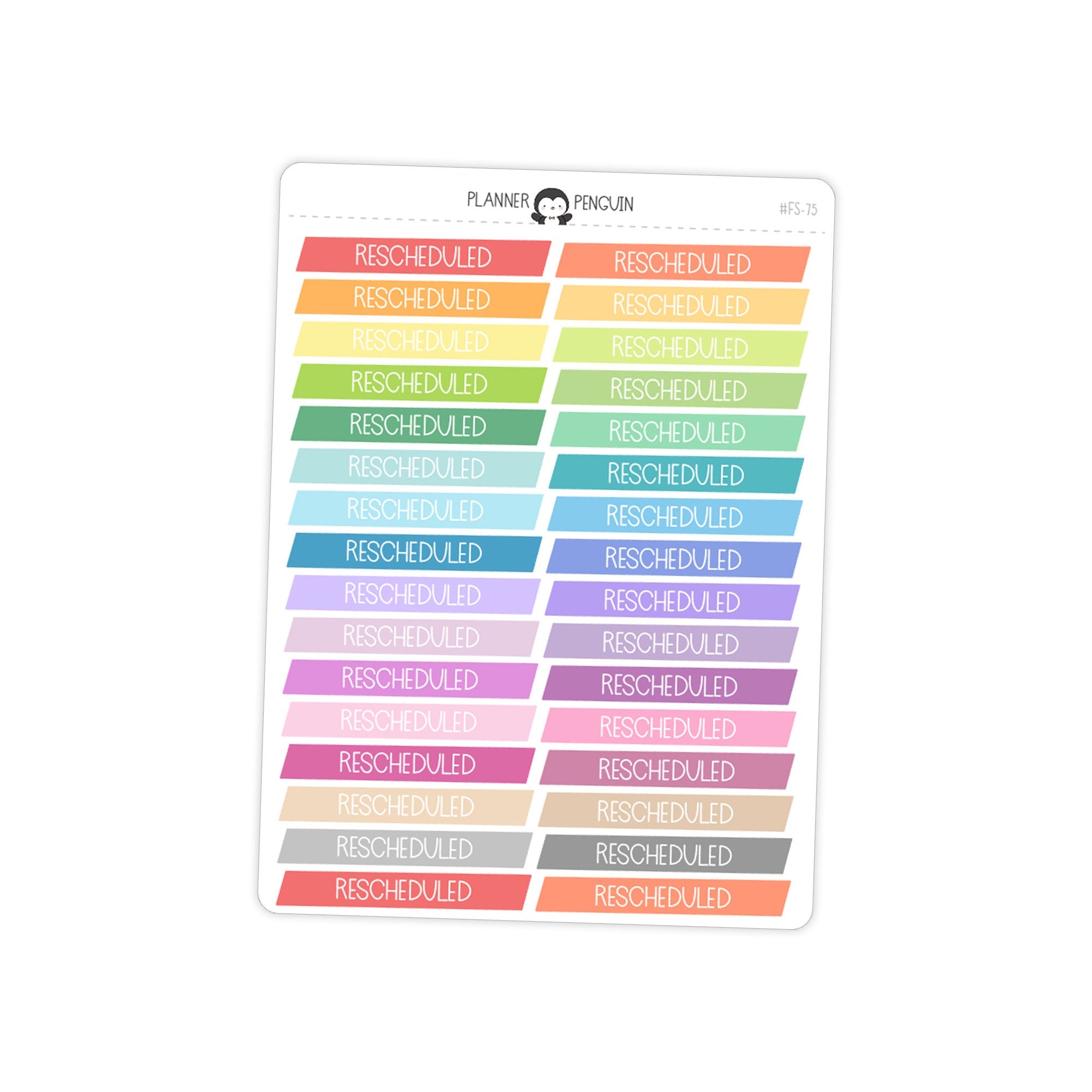 Rescheduled Planner Stickers