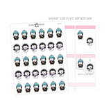Winter Penguin Planner Stickers