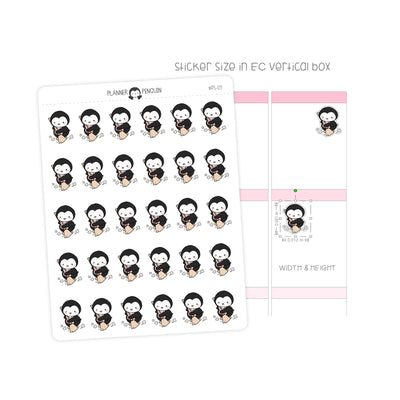 Sweeping Cleaning Penguin Planner Stickers // #PS03