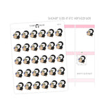 Laundry Penguin Planner Stickers