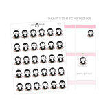 Shopping Penguin Planner Stickers