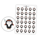 Workout Gym Penguin Planner Stickers