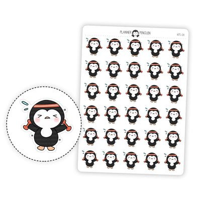 Workout Gym Penguin Planner Stickers // #PS08