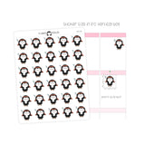 Workout Gym Penguin Planner Stickers