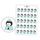 Sick Day Penguin Planner Stickers