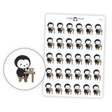 Work Study Laptop Penguin Planner Stickers