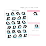 Swimming Penguin Planner Stickers