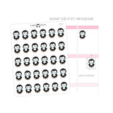 Face Mask Self Care Penguin Planner Stickers