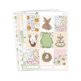 Bunny Hop Weekly Kit Stickers For Vertical Planner or Happy Planner