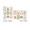 Bunny Hop Weekly Kit Stickers For Vertical Planner or Happy Planner // #S116