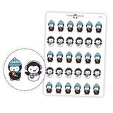 Winter Penguin Planner Stickers