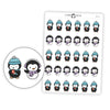 Winter Penguin Planner Stickers // #PS34