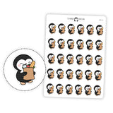 Grocery Shopping Penguin Planner Stickers