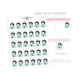 Sick Day Penguin Planner Stickers