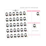 Vacuum Cleaning Penguin Planner Stickers