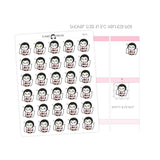 Spa Day Penguin Planner Stickers