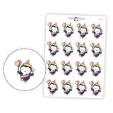 New Year Penguin Planner Stickers