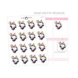 New Year Penguin Planner Stickers
