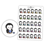 Crochet Penguin Planner Stickers