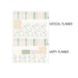 Bunny Hop Weekly Kit Stickers For Vertical Planner or Happy Planner