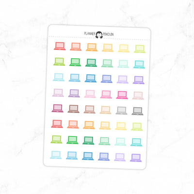 Laptop Work - Icon Planner Stickers// #IC-05