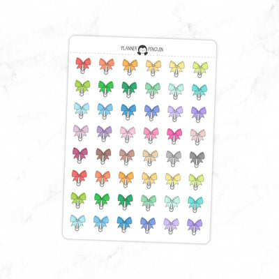 Bow clip- Icon Planner Stickers// #IC-21