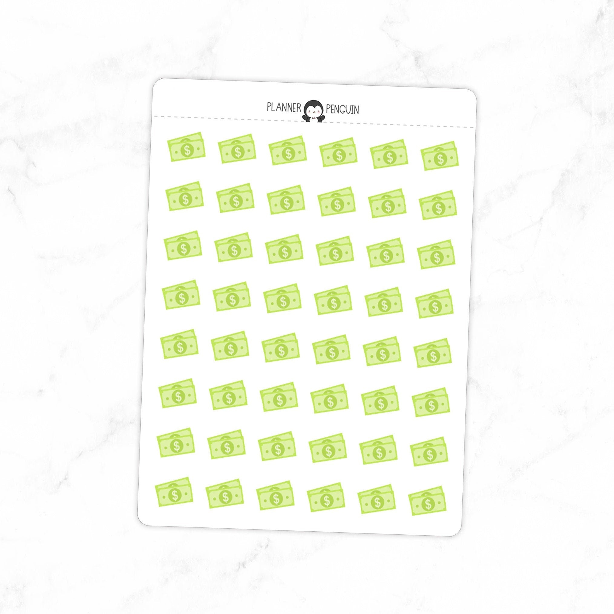 Dollar Bill Note - Icon Planner Stickers