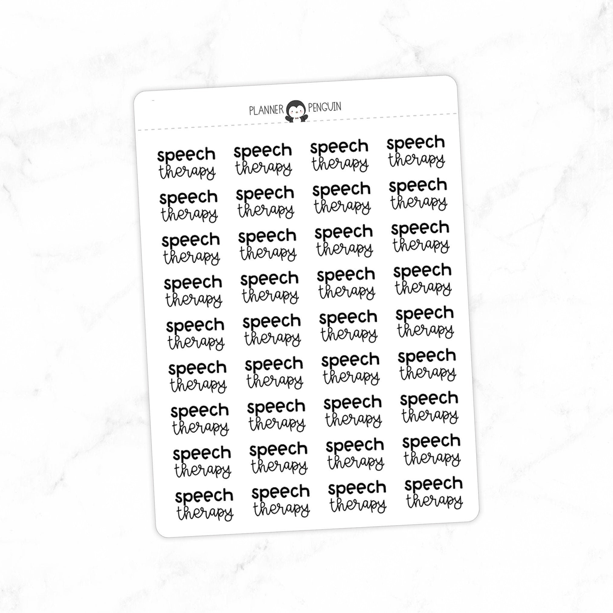 Speech Therapy Typography stickers