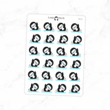 Swimming Penguin Planner Stickers