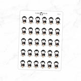 Sweeping Cleaning Penguin Planner Stickers