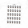 Sweeping Cleaning Penguin Planner Stickers // #PS03