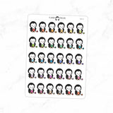 Crochet Penguin Planner Stickers