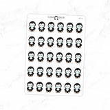 Face Mask Self Care Penguin Planner Stickers