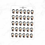 Popcorn Movie Night Penguin Planner Stickers