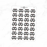 Date Night Love Penguin Planner Stickers