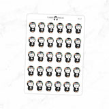 Flower Girl Penguin Planner Stickers