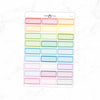 Dotted Quarter Box Planner Stickers // #HS-28